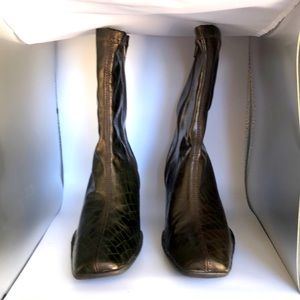 Aerosoles Cinsual Mid Calf Boot Brown SZ 8.5B NIB